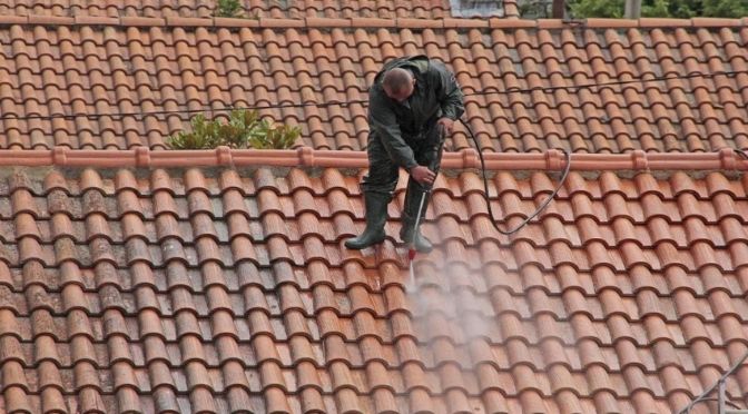 pressure washing roof